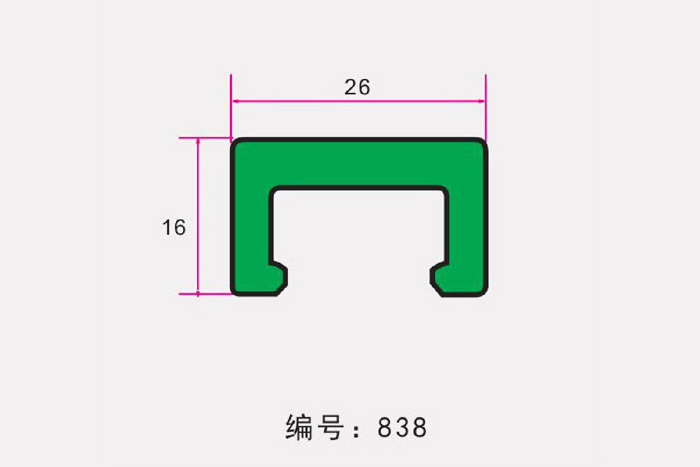 TG-838寶蓋型耐磨條